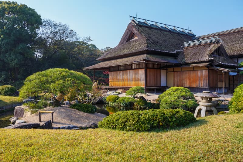 Enyo-Tei Haus im Koraku-en Garten