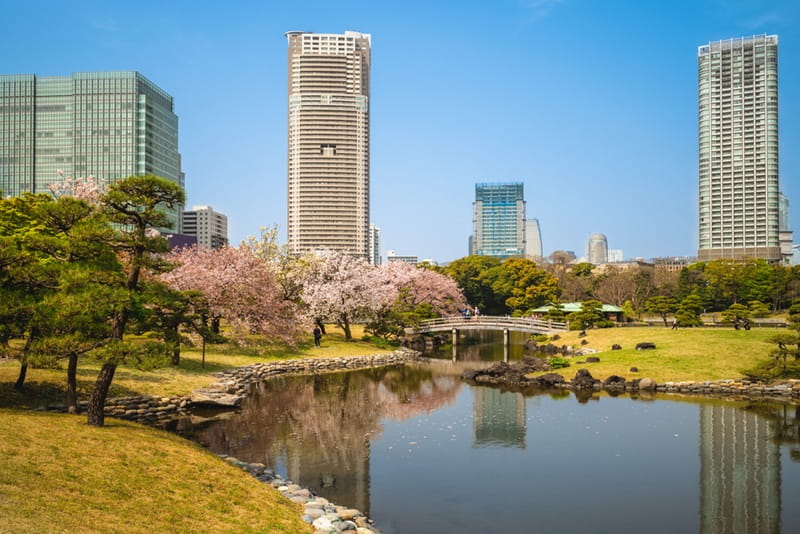 Hama Rikyu Garten mit Tokyo Tower